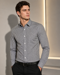 Er.Luxurious Premium Black Micro Check Formal Shirt